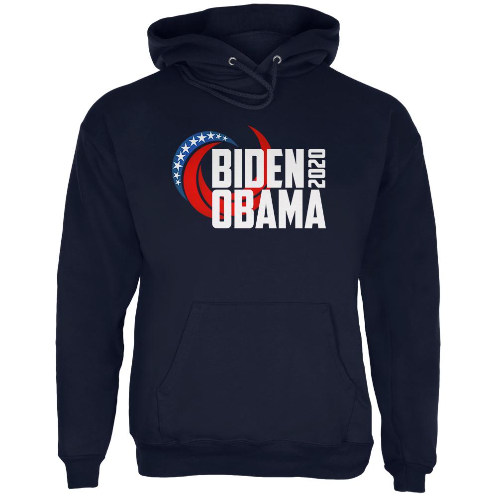 Presidential Election 2020 Biden Obama Swoosh Mens Hoodie Men's Hoodies Old Glory SM Navy