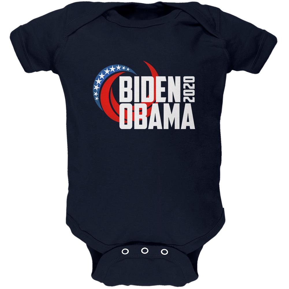 Presidential Election 2020 Biden Obama Swoosh Soft Baby One Piece Baby One Piece Old Glory 0-3M Navy 