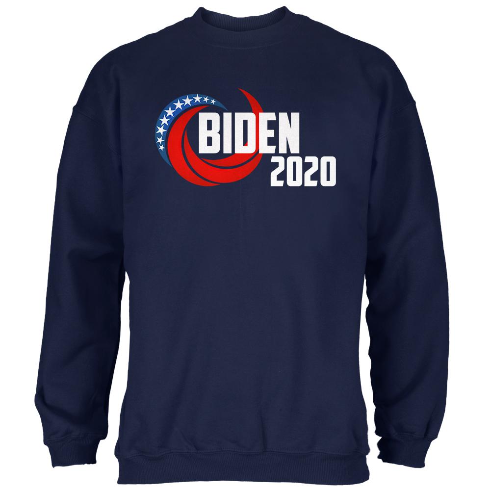 Presidential Election 2020 Joe Biden Swoosh Mens Sweatshirt Men's Sweatshirts Old Glory SM Navy 