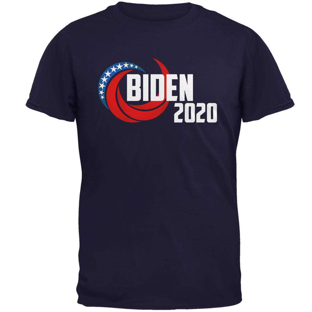 Presidential Election 2020 Joe Biden Swoosh Mens T Shirt Men's T-Shirts Old Glory SM Navy 