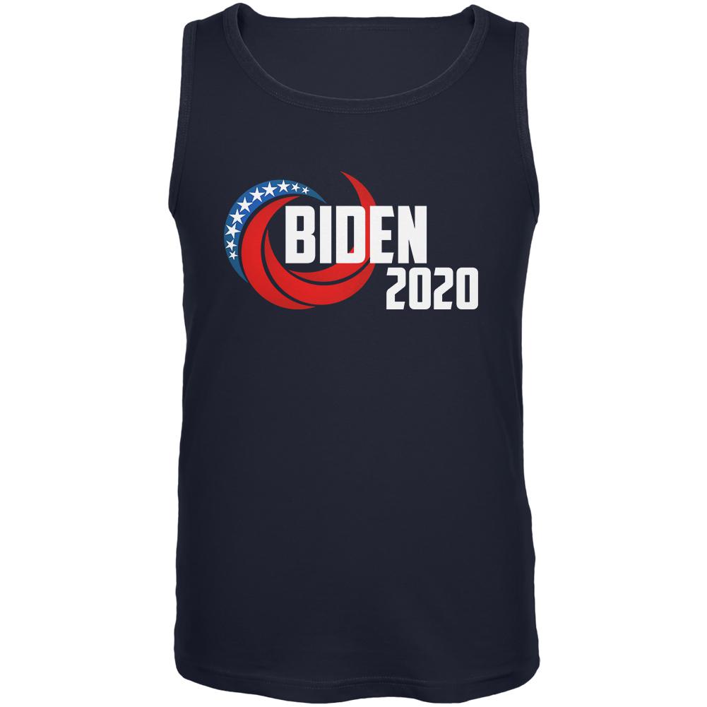 Presidential Election 2020 Joe Biden Swoosh Mens Tank Top Men's Tank Tops Old Glory SM Navy