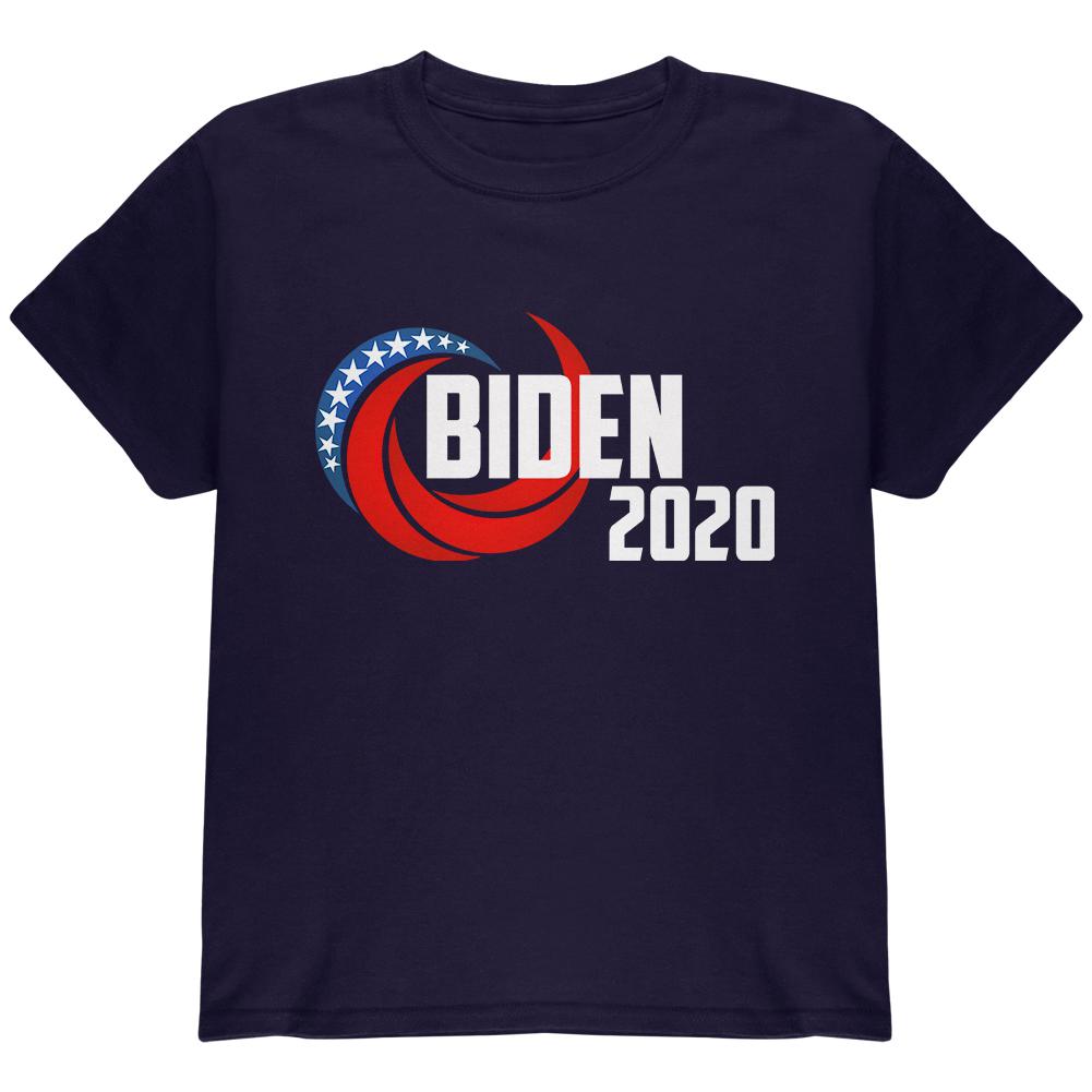 Presidential Election 2020 Joe Biden Swoosh Youth T Shirt Youth T-Shirts Old Glory XS Navy 