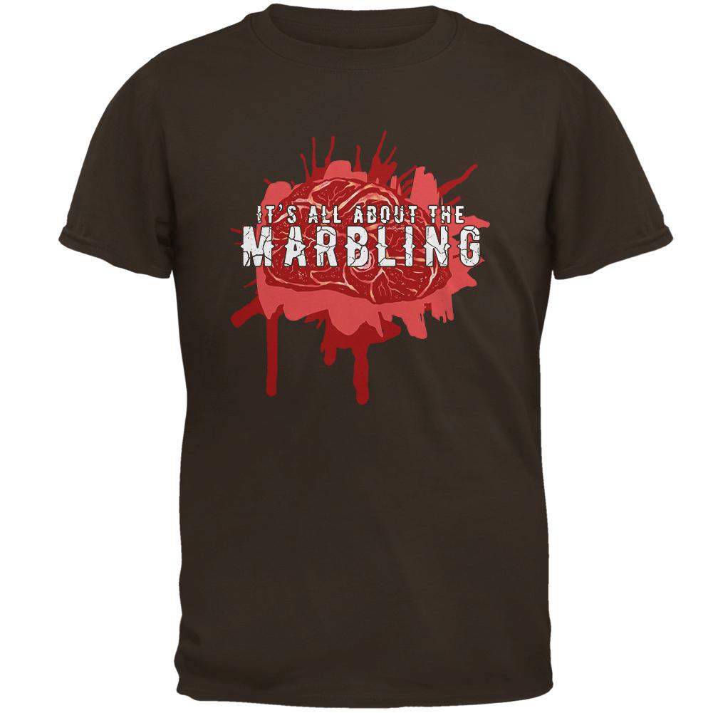 Steak All About the Marbling Mens T Shirt Men's T-Shirts Old Glory 2XL Brown 