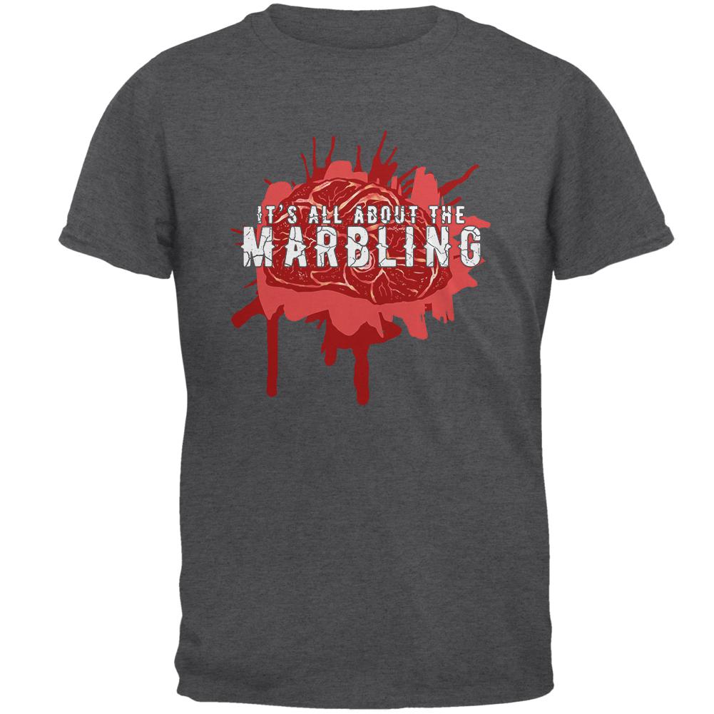 Steak All About the Marbling Mens T Shirt Men's T-Shirts Old Glory 2XL Dark Heather 