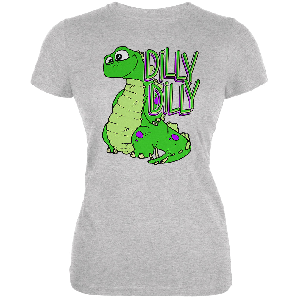 Dilly Dilly Dino Juniors Soft T Shirt Juniors T-Shirts Old Glory 2XL Grey 