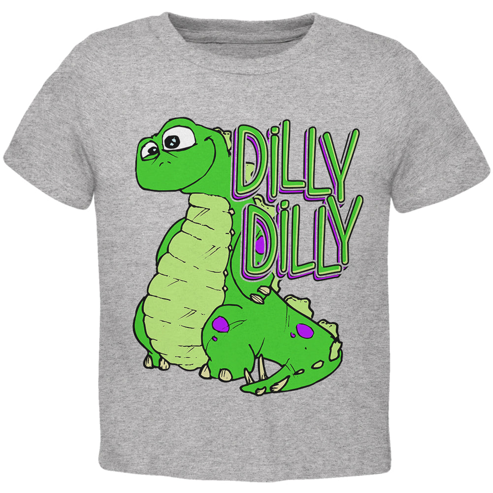 Dilly Dilly Dino Toddler T Shirt Toddler T-Shirts Old Glory 2T Grey 