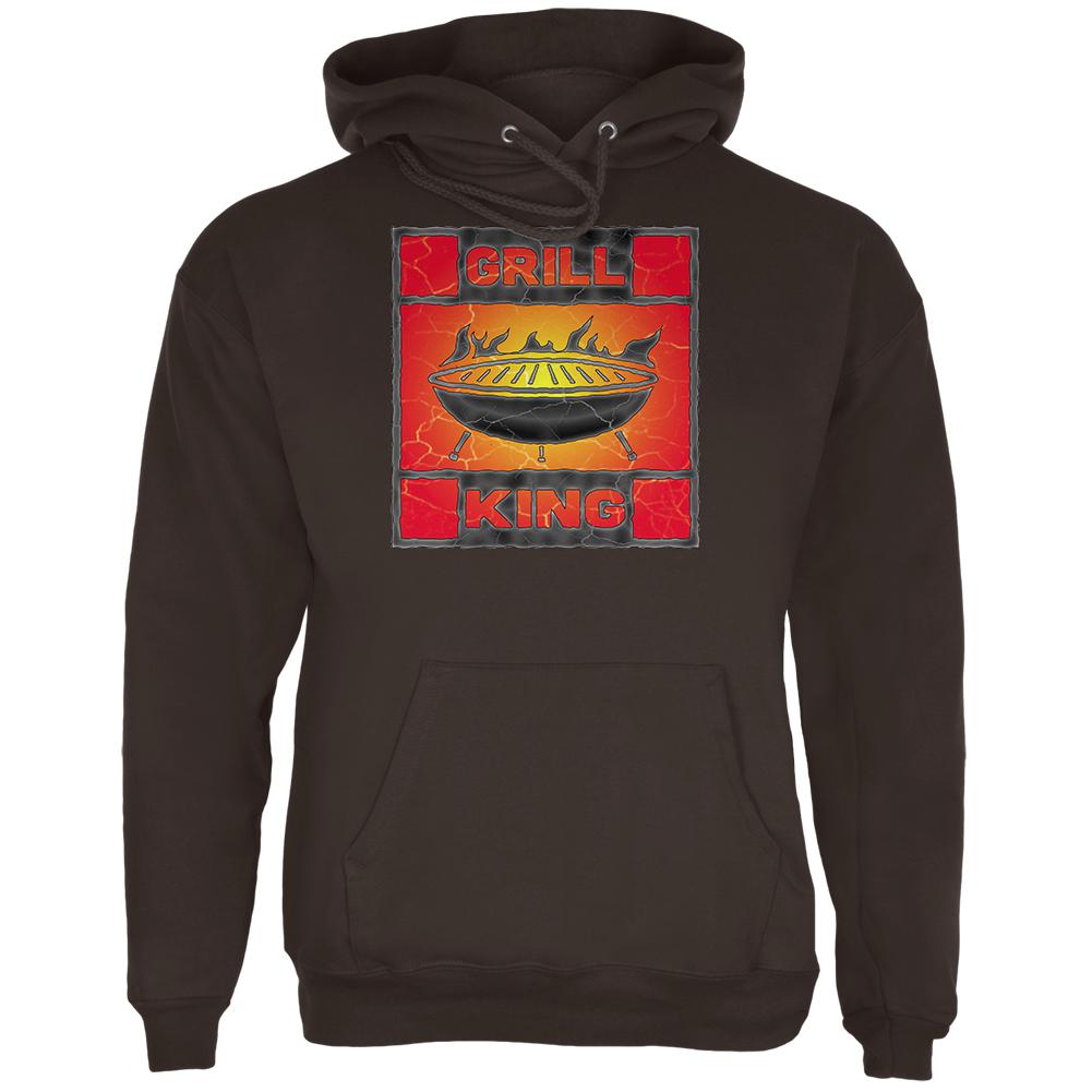 Grill King Mens Hoodie Men's Hoodies Old Glory 2XL Brown 