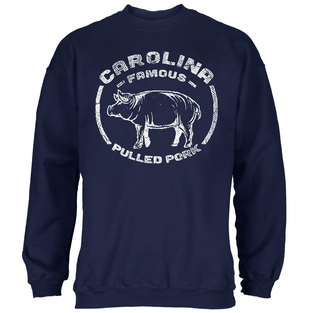 Carolina Famous Pulled Pork Mens Sweatshirt Men's Sweatshirts Old Glory 2XL Navy 