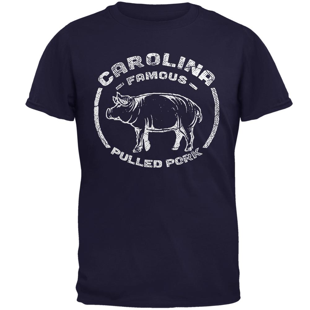 Carolina Famous Pulled Pork Mens T Shirt Men's T-Shirts Old Glory 2XL Navy 