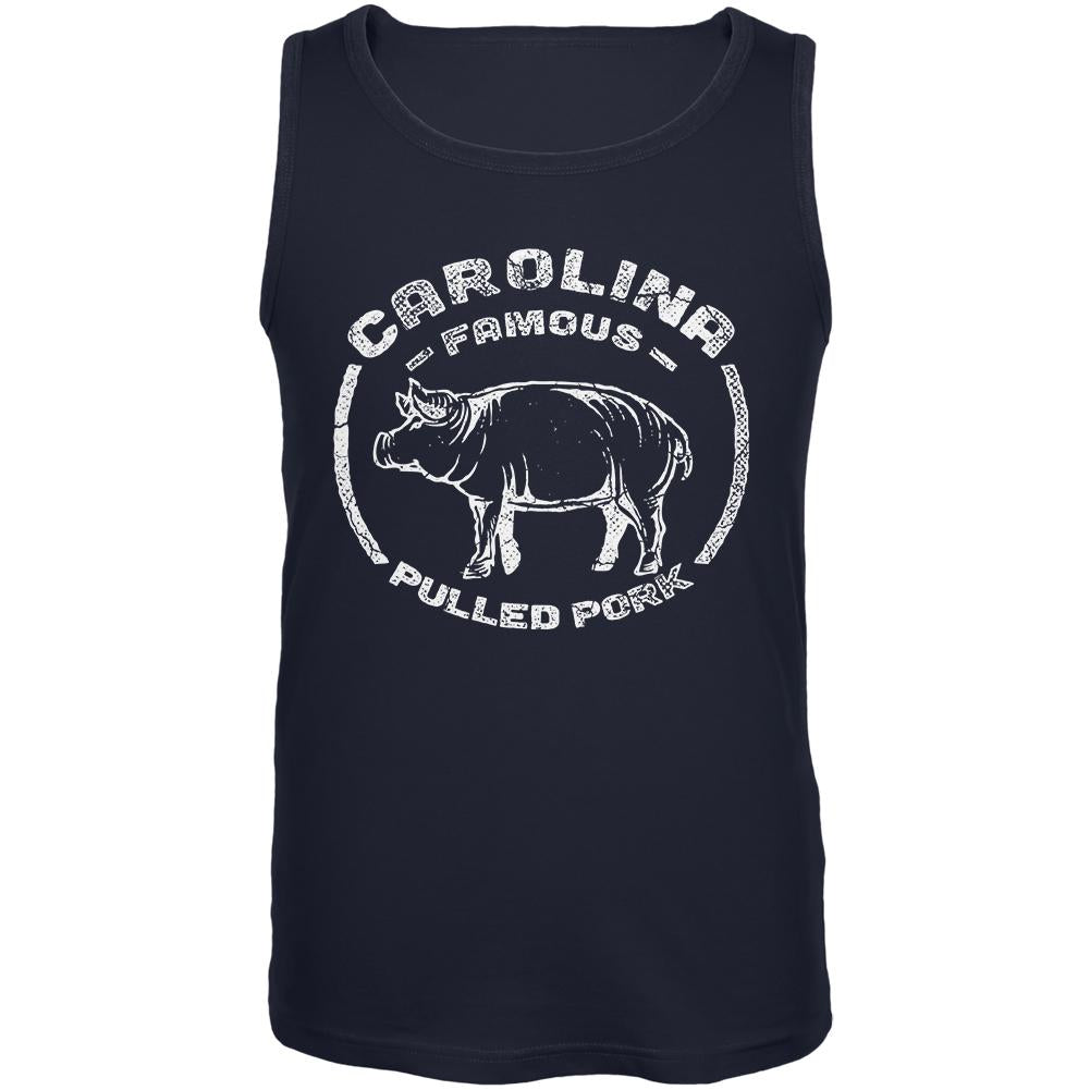 Carolina Famous Pulled Pork Mens Tank Top Men's Tank Tops Old Glory 2XL Navy 