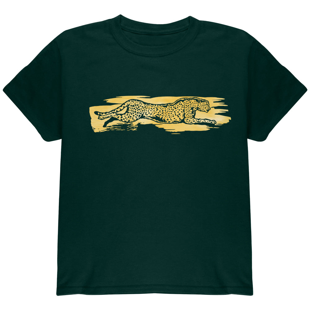 Jaguar in Motion Youth T Shirt Youth T-Shirts Old Glory YLG Forest Green 