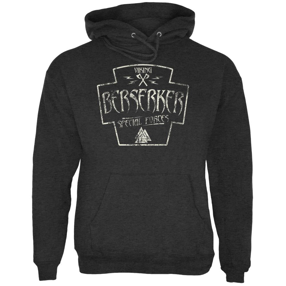 Berserker Viking Special Forces Retro Vintage Mens Hoodie Men's Hoodies Old Glory 2XL Charcoal Heather 