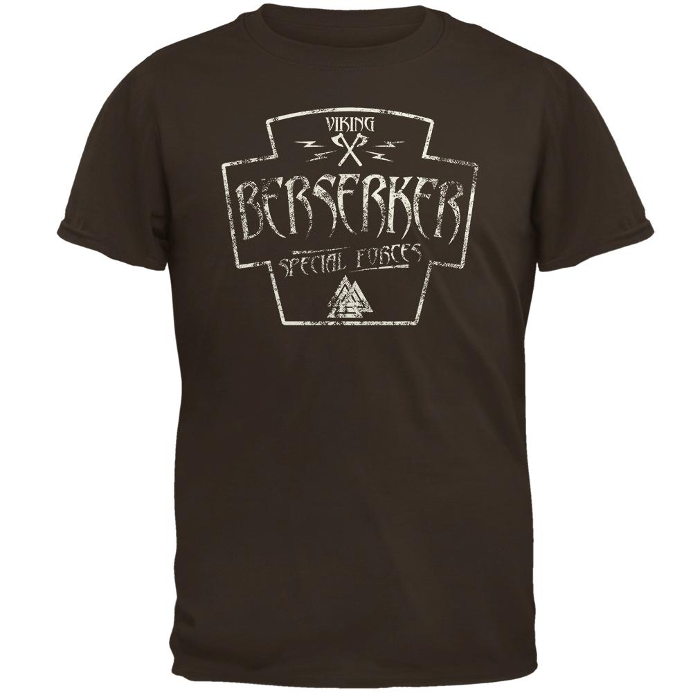 Berserker Viking Special Forces Retro Vintage Mens T Shirt Men's T-Shirts Old Glory 2XL Brown 