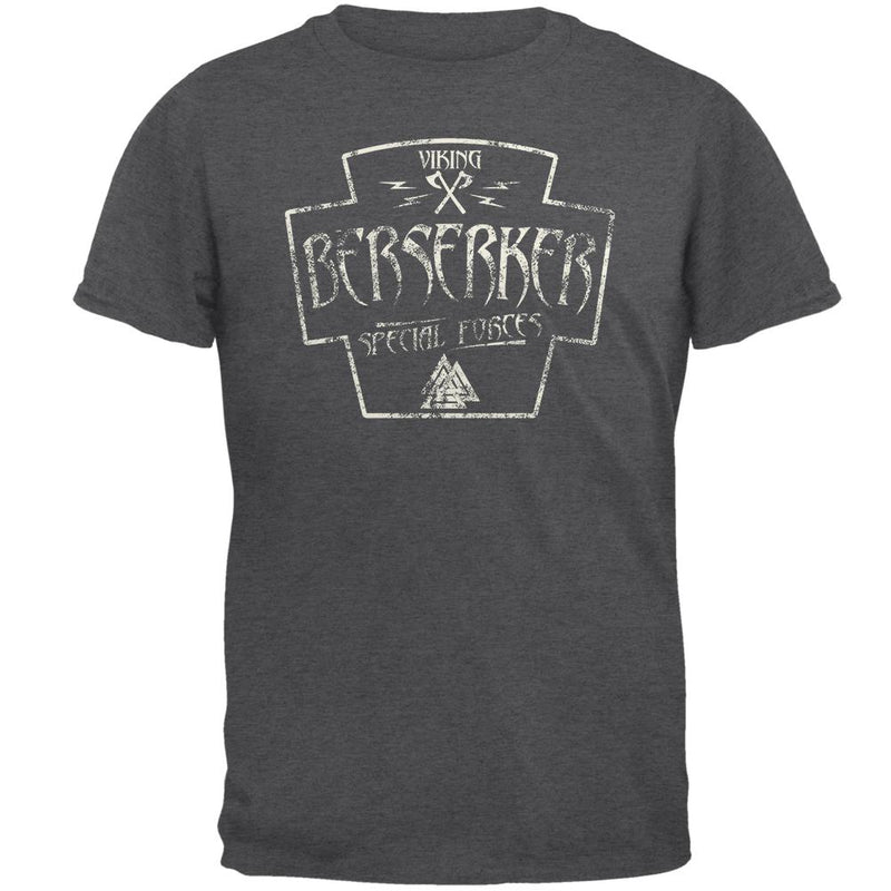 Berserker Viking Special Forces Retro Vintage Mens T Shirt Men's T-Shirts Old Glory 2XL Grey 