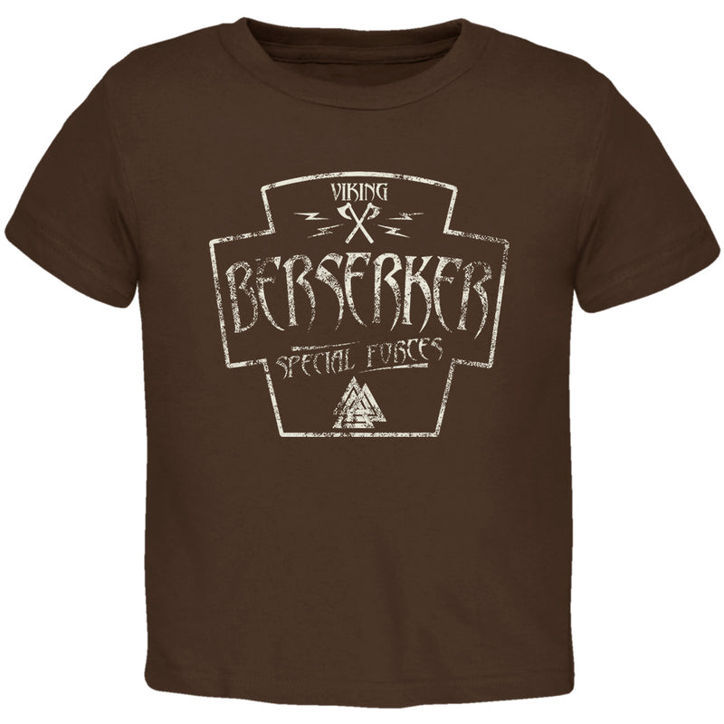 Berserker Viking Special Forces Retro Vintage Toddler T Shirt Toddler T-Shirts Old Glory 4T Brown 