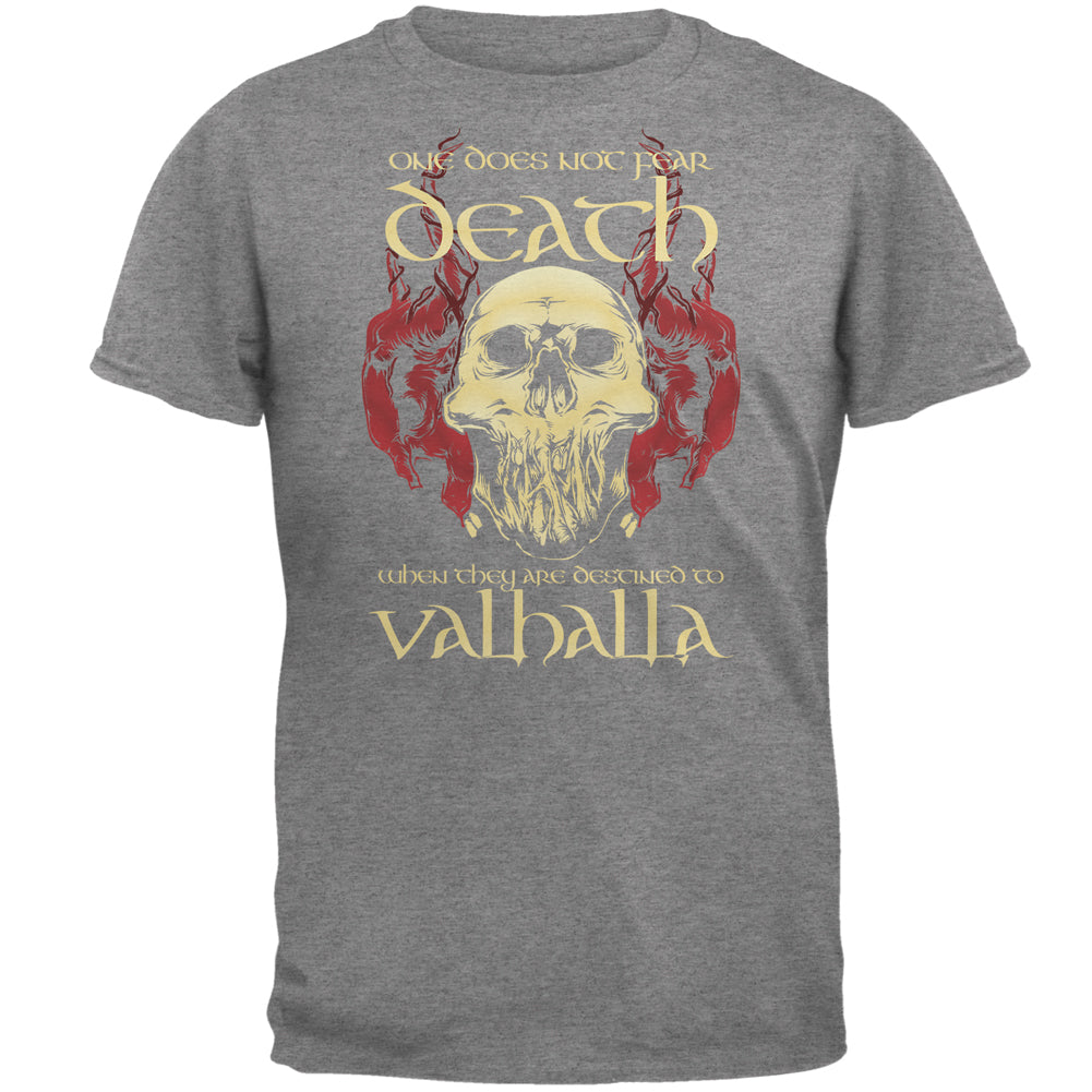 Viking Death Valhalla Mens T Shirt Men's T-Shirts Old Glory LG Graphite 