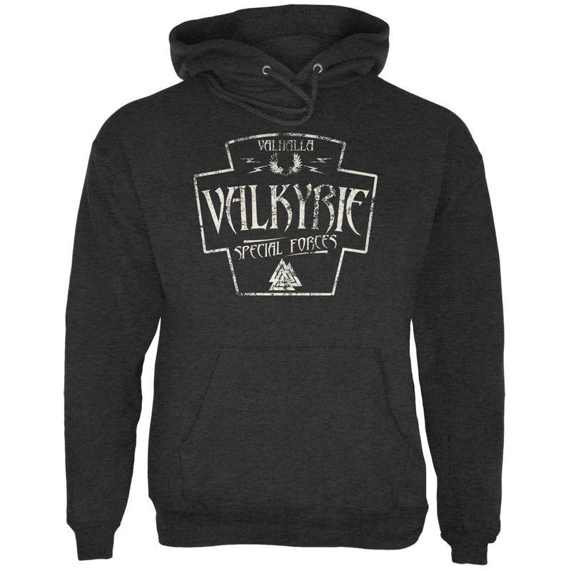 Valkyrie Valhalla Special Forces Retro Vintage Mens Hoodie Men's Hoodies Old Glory 2XL Charcoal Heather 