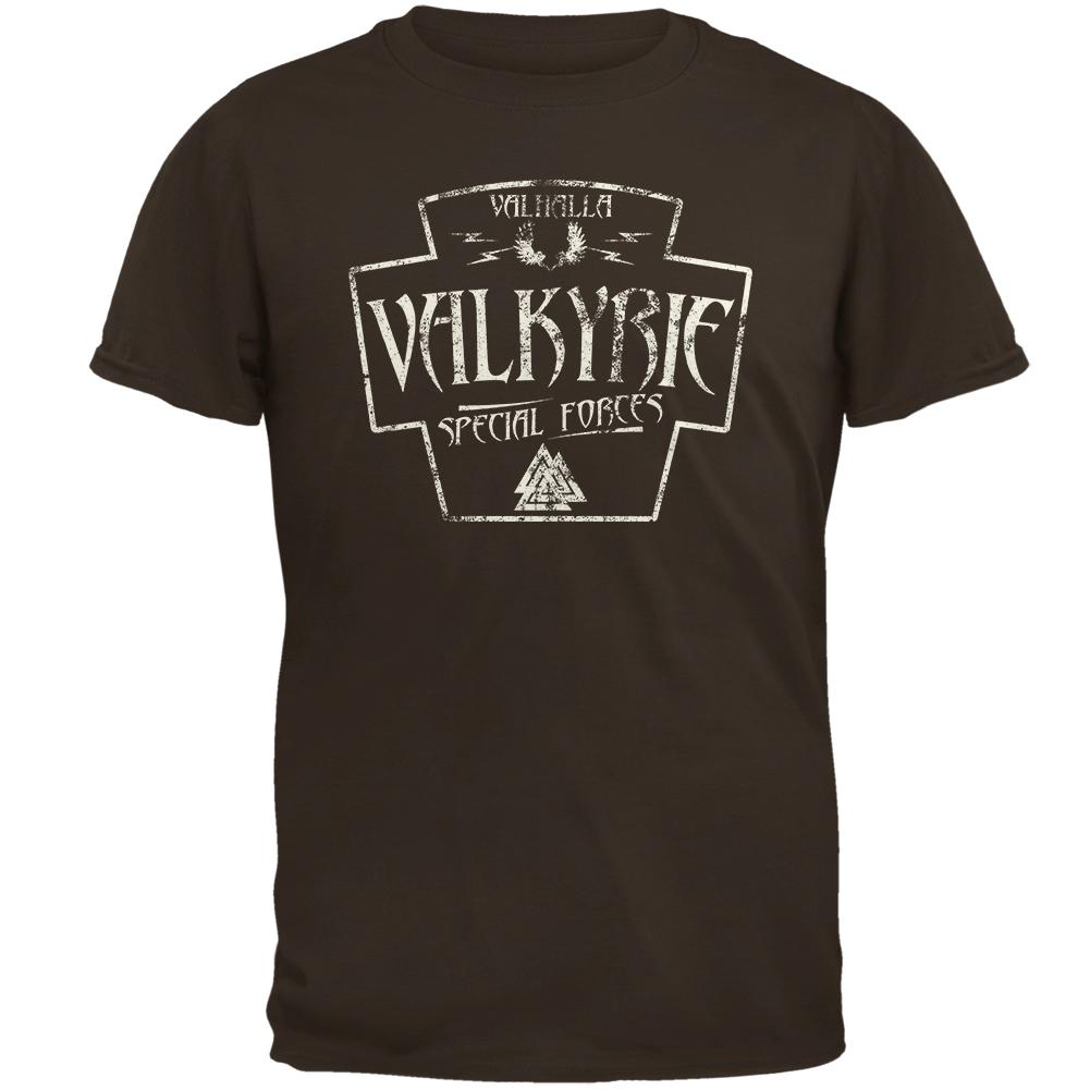 Valkyrie Valhalla Special Forces Retro Vintage Mens T Shirt Men's T-Shirts Old Glory 2XL Brown 