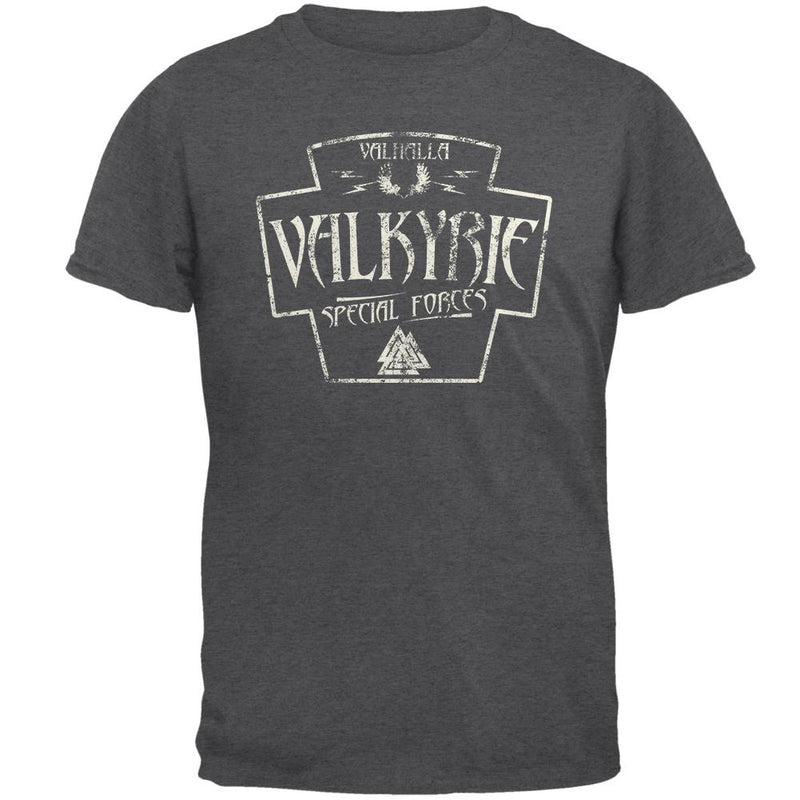 Valkyrie Valhalla Special Forces Retro Vintage Mens T Shirt Men's T-Shirts Old Glory 2XL Dark Heather 