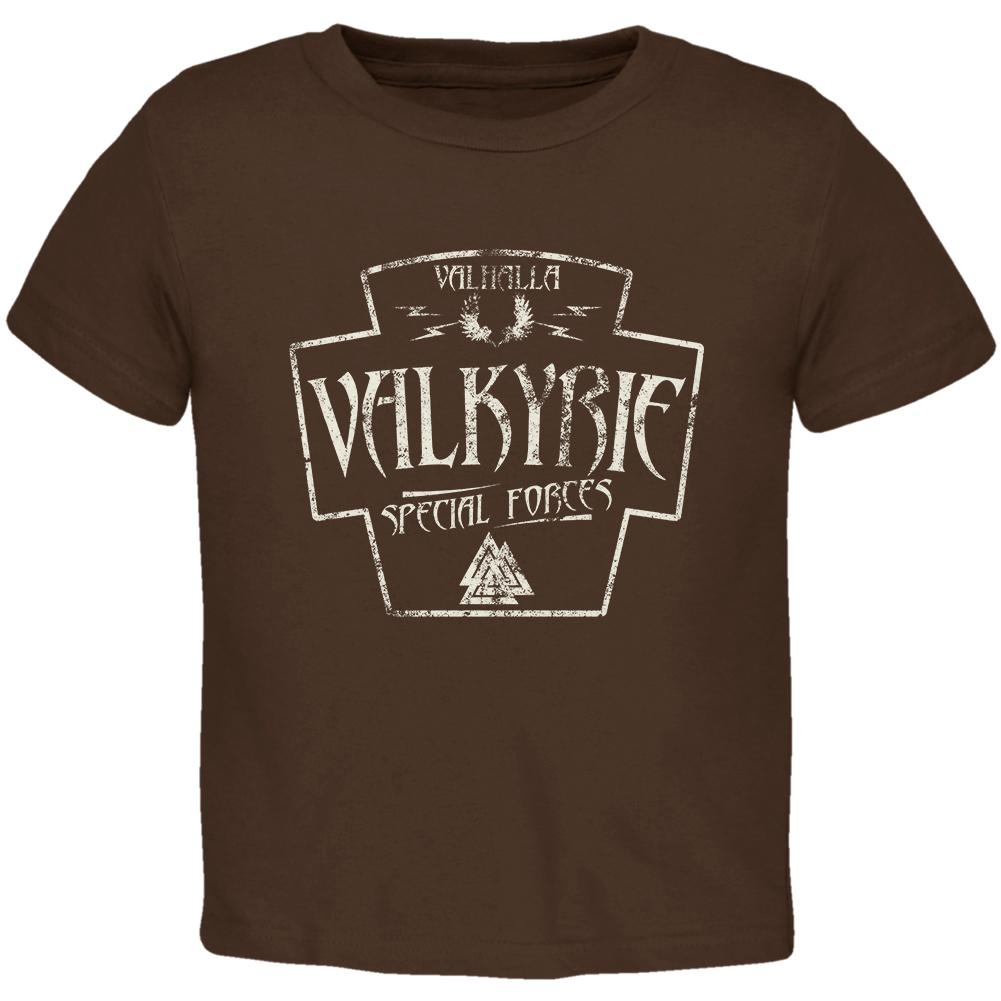 Valkyrie Valhalla Special Forces Retro Vintage Toddler T Shirt Toddler T-Shirts Old Glory 2T Brown 