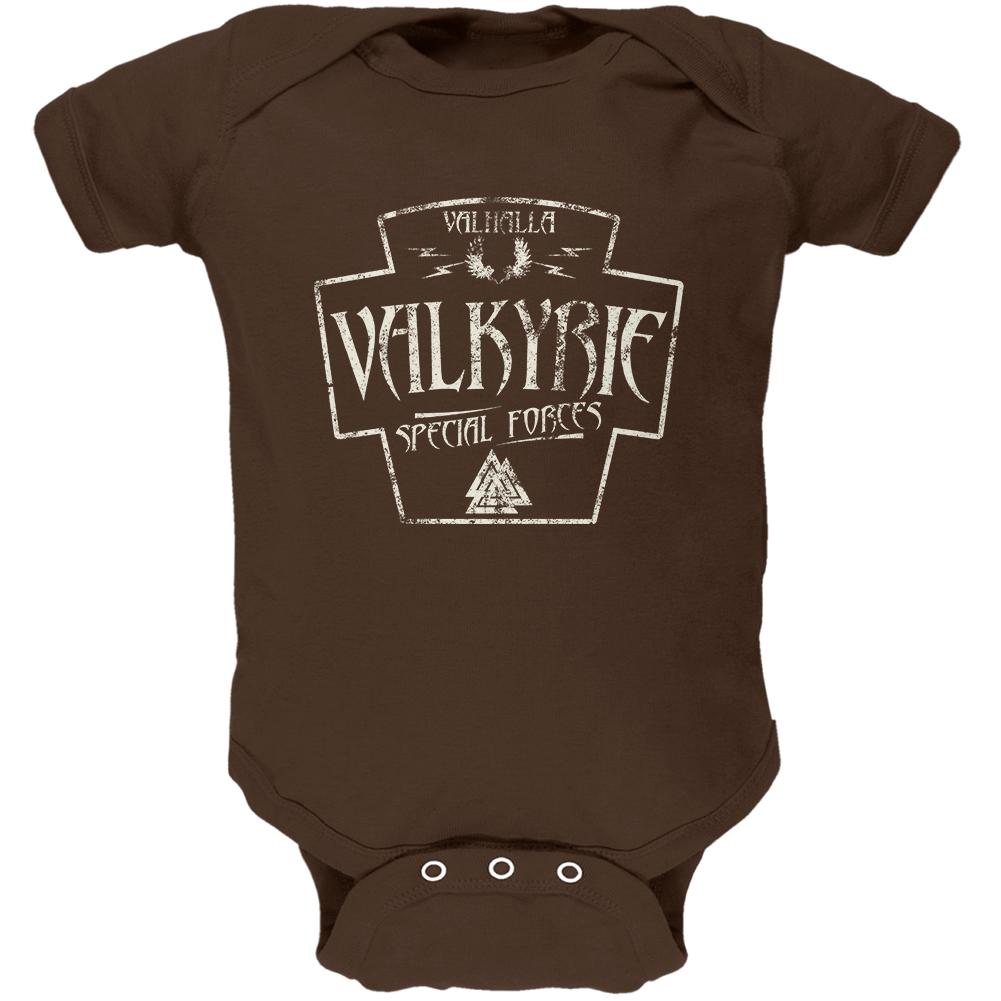 Valkyrie Valhalla Special Forces Retro Vintage Soft Baby One Piece Baby One Piece Old Glory 0-3M Brown 