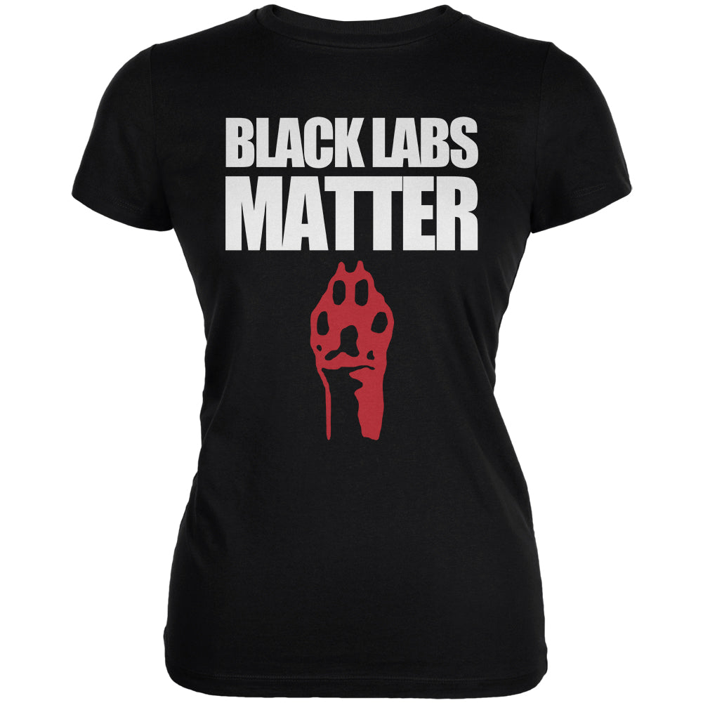 Black Labs Matter Juniors Soft T Shirt Juniors T-Shirts Old Glory 2XL Black 