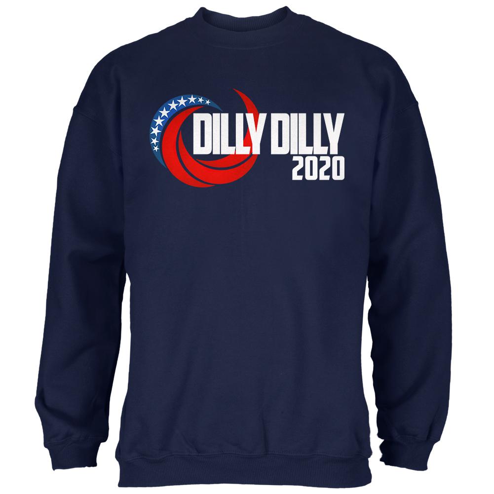 Presidential Election 2020 Dilly Dilly Swoosh Funny Mens Sweatshirt Men's Sweatshirts Old Glory 2XL Navy 