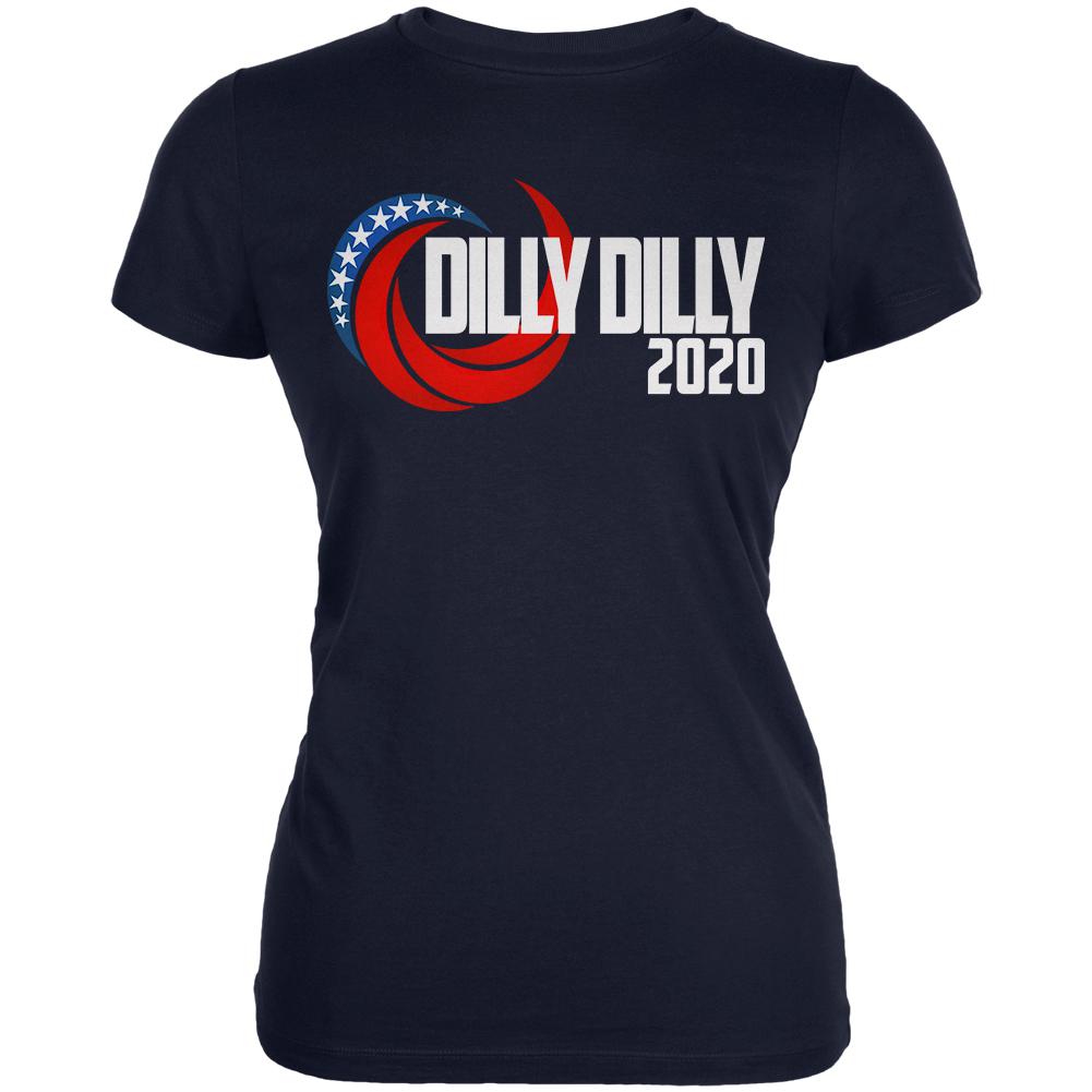 Presidential Election 2020 Dilly Dilly Swoosh Funny Juniors Soft T Shirt Juniors T-Shirts Old Glory 2XL Navy 