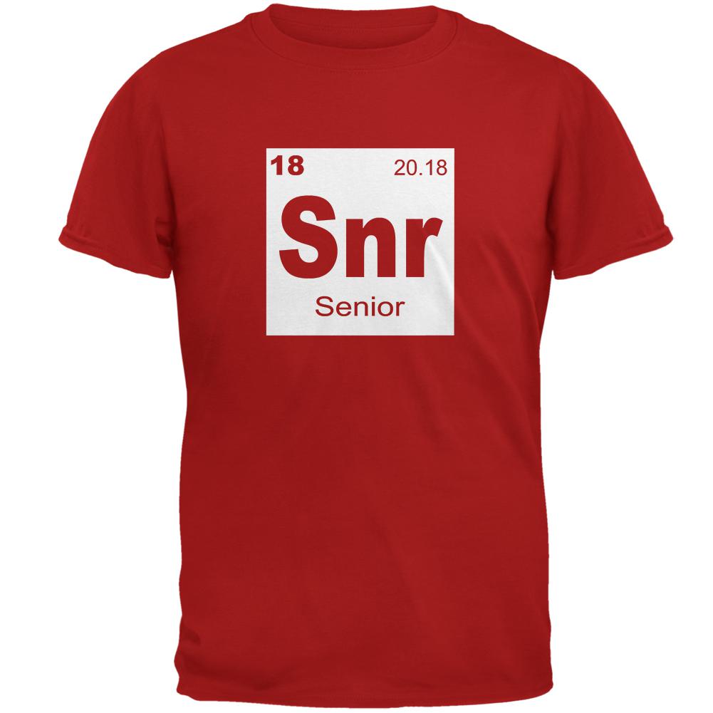 Graduation - Senior Periodic Table 2018 Mens Soft T Shirt Men's T-Shirts Old Glory 2XL Red 