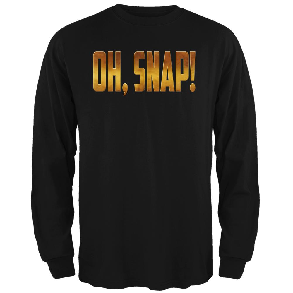 OH SNAP Comic Book Super Villian Mens Long Sleeve T Shirt Men's Long Sleeves Old Glory 2XL Black 