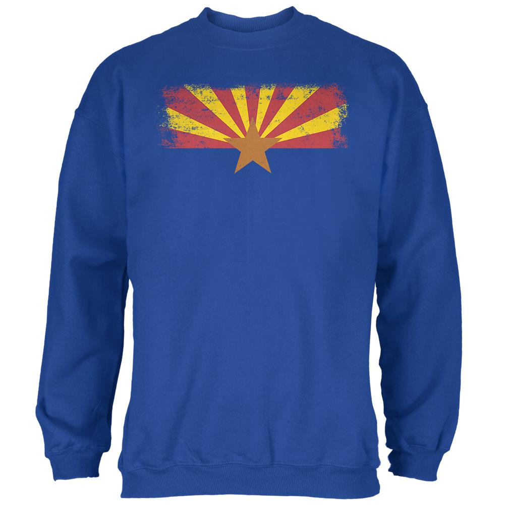 Born and Raised Arizona State Flag Mens Sweatshirt Men's Sweatshirts Old Glory 2XL Royal 