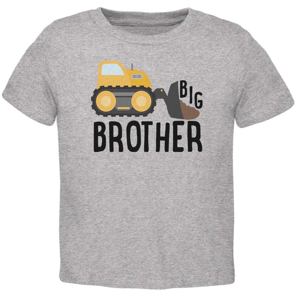 Big Brother Construction Truck Digger Toddler T Shirt Toddler T-Shirts Old Glory 2T Heather 