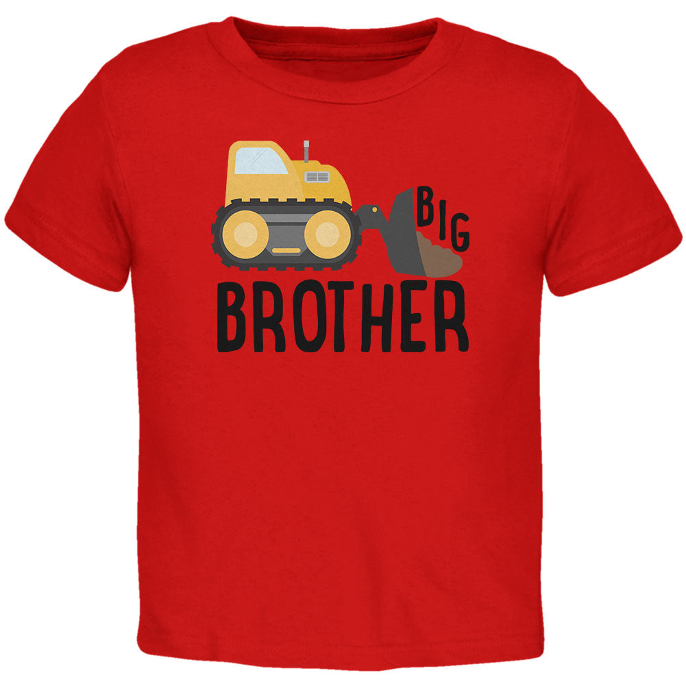 Big Brother Construction Truck Digger Toddler T Shirt Toddler T-Shirts Old Glory 5/6T Red 