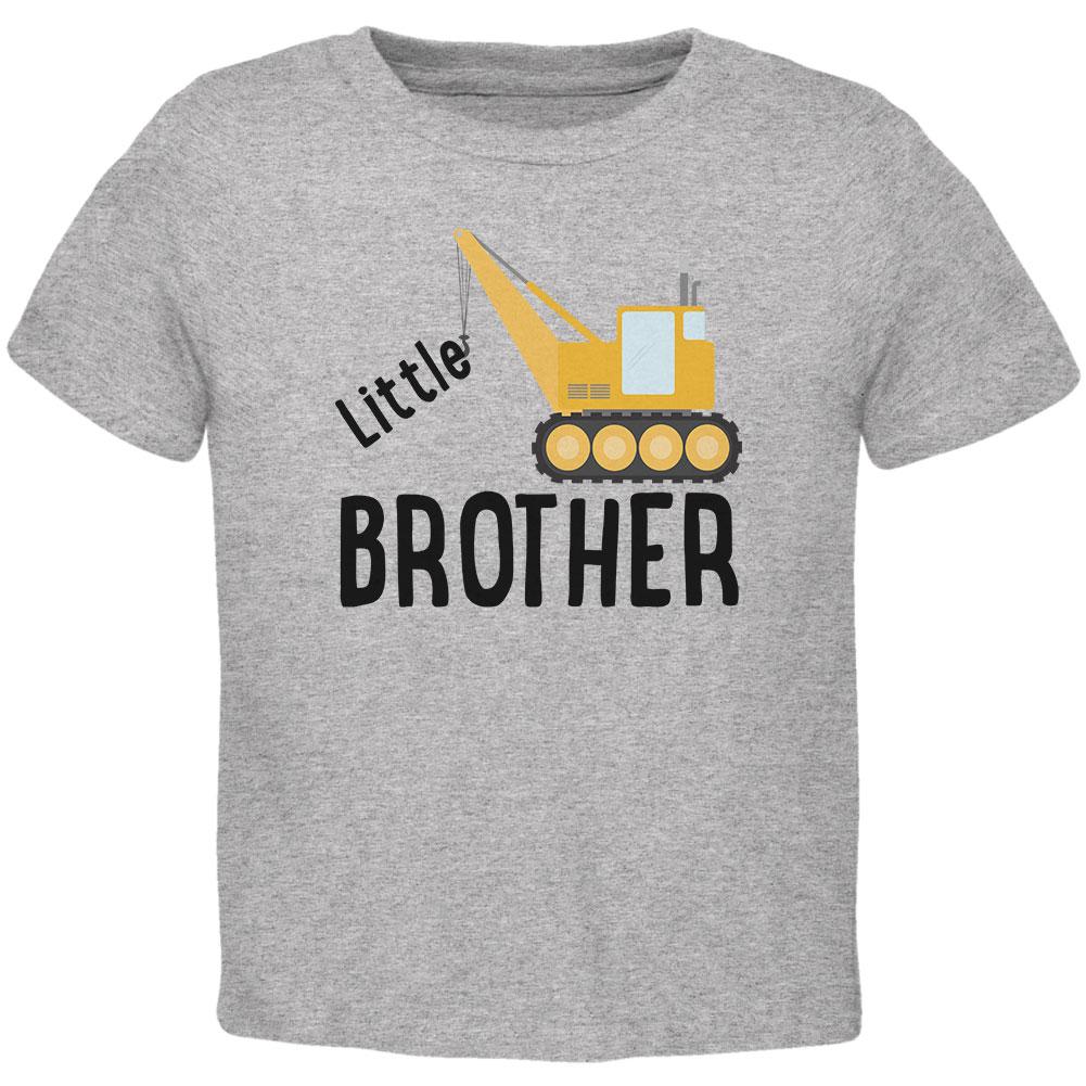 Little Brother Construction Truck Crane Toddler T Shirt Toddler T-Shirts Old Glory 2T Heather 