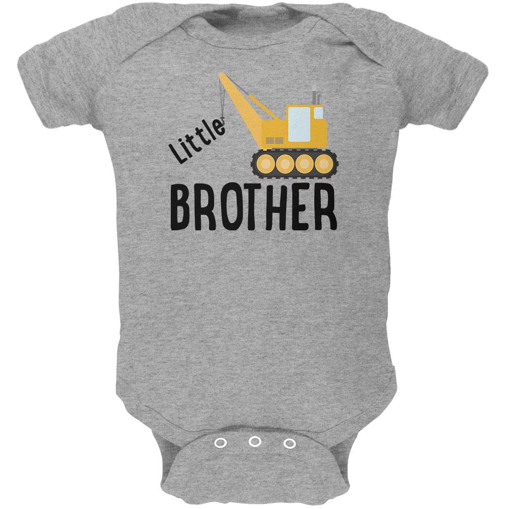 Little Brother Construction Truck Crane Soft Baby One Piece Baby One Piece Old Glory 0-3M Heather 