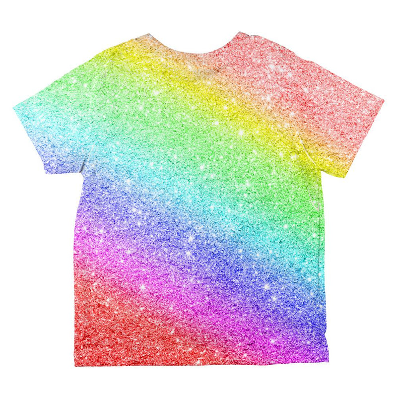 LGBTQ Pride Faux Rainbow Glitter All Over Toddler T Shirt Toddler T-Shirts Old Glory   