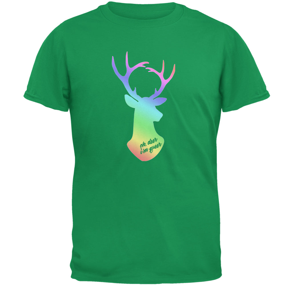 LGBTQ Oh Deer I'm Queer Mens T Shirt Men's T-Shirts LGBT 2XL Irish Green 