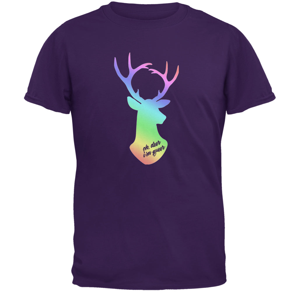 LGBTQ Oh Deer I'm Queer Mens T Shirt Men's T-Shirts LGBT 2XL Purple 