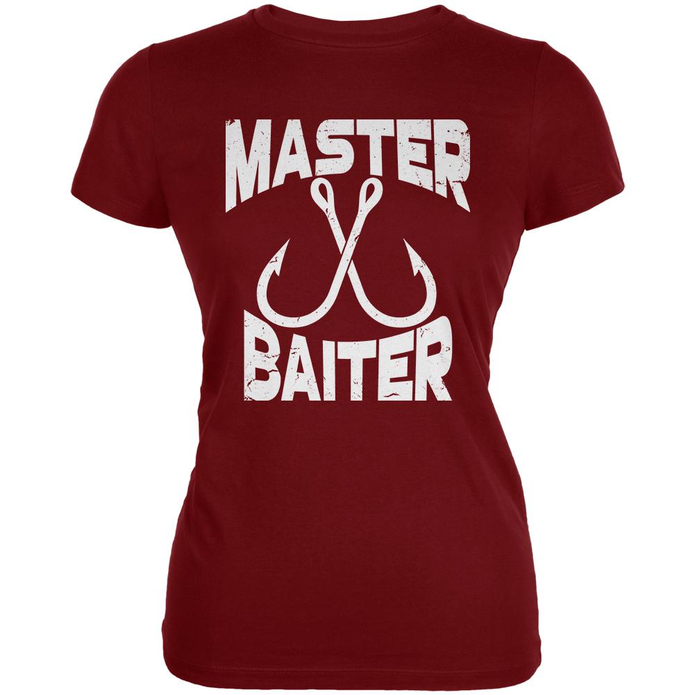 Master Baiter Juniors Soft T Shirt Juniors T-Shirts Old Glory LG Garnet Red 