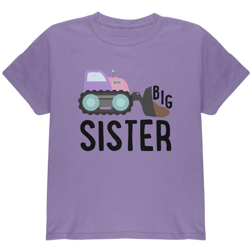 Big Sister Construction Truck Digger Youth T Shirt Youth T-Shirts Old Glory LG Violet 