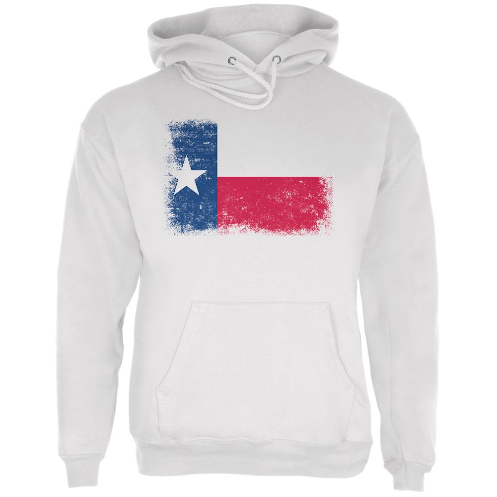 Born and Raised Texas State Flag Mens Hoodie Men's Hoodies Old Glory LG White 