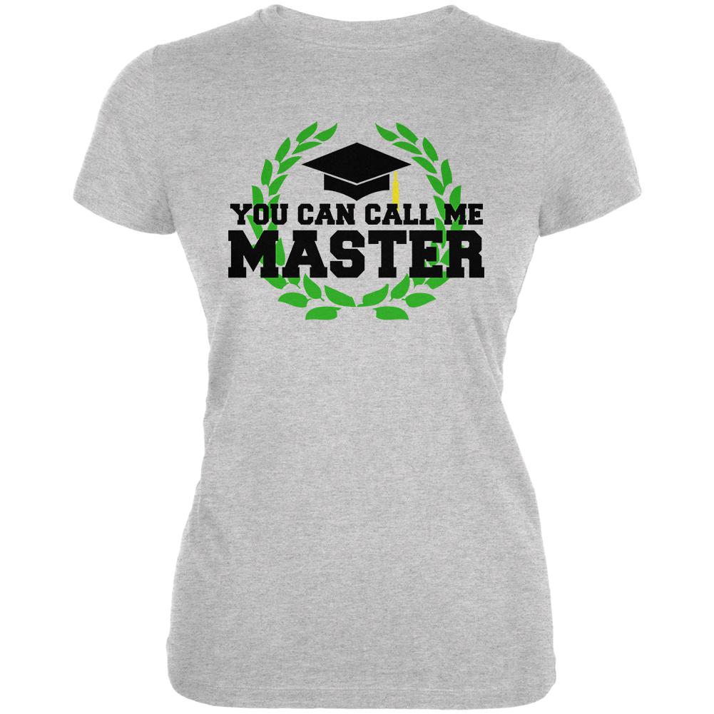 Graduation You Can Call Me Master Juniors Soft T Shirt Juniors T-Shirts Old Glory 2XL Heather 