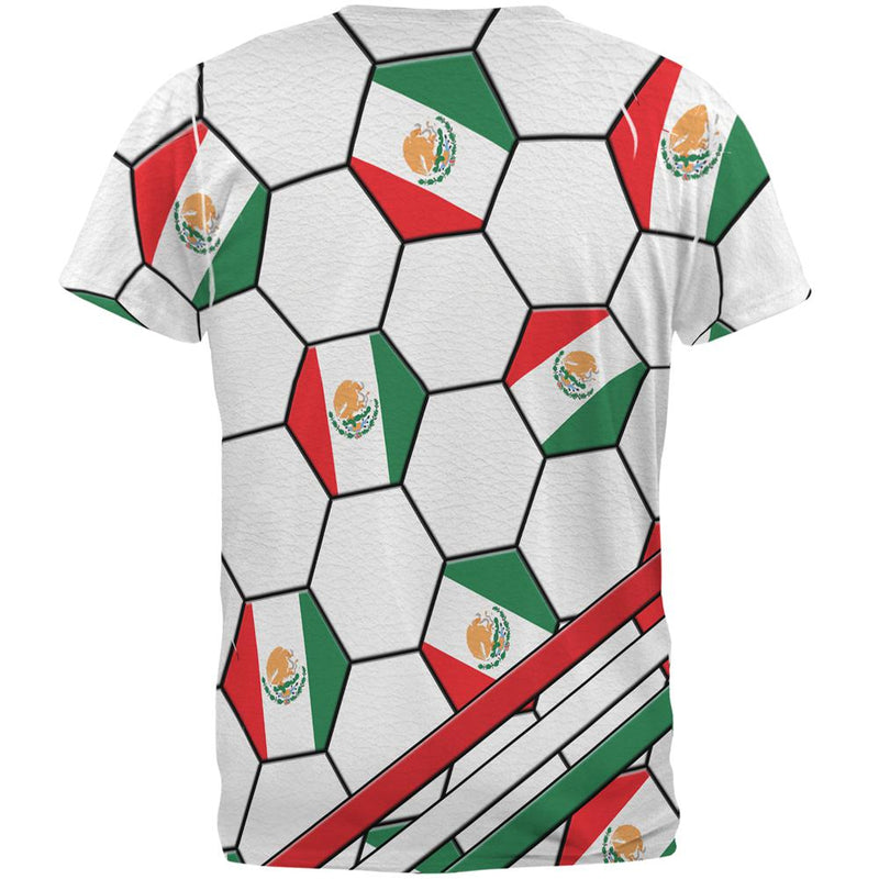 World Cup Mexico Soccer Ball All Over Mens T Shirt Men's T-Shirts Old Glory   