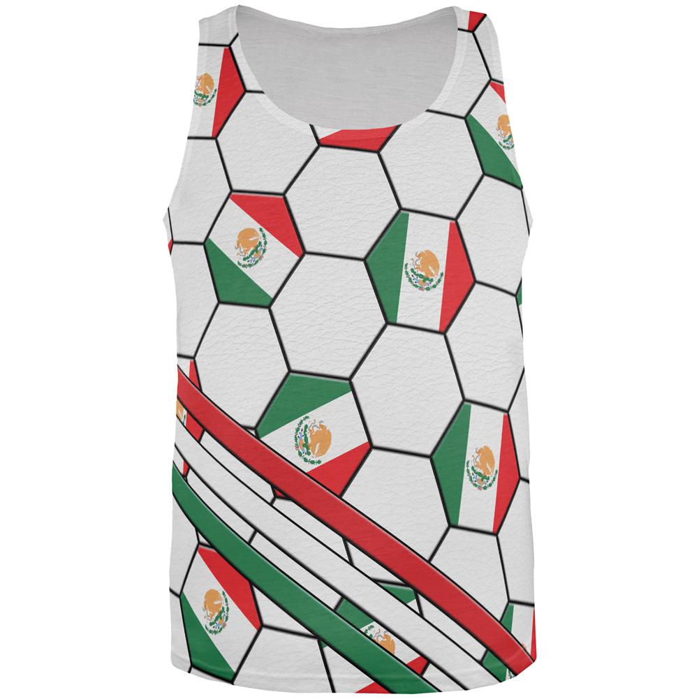 World Cup Mexico Soccer Ball All Over Mens Tank Top Men's Tank Tops Old Glory 2XL Multi 