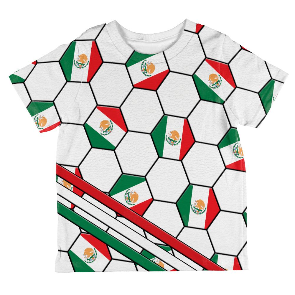 World Cup Mexico Soccer Ball All Over Toddler T Shirt Toddler T-Shirts Old Glory 2T Multi 