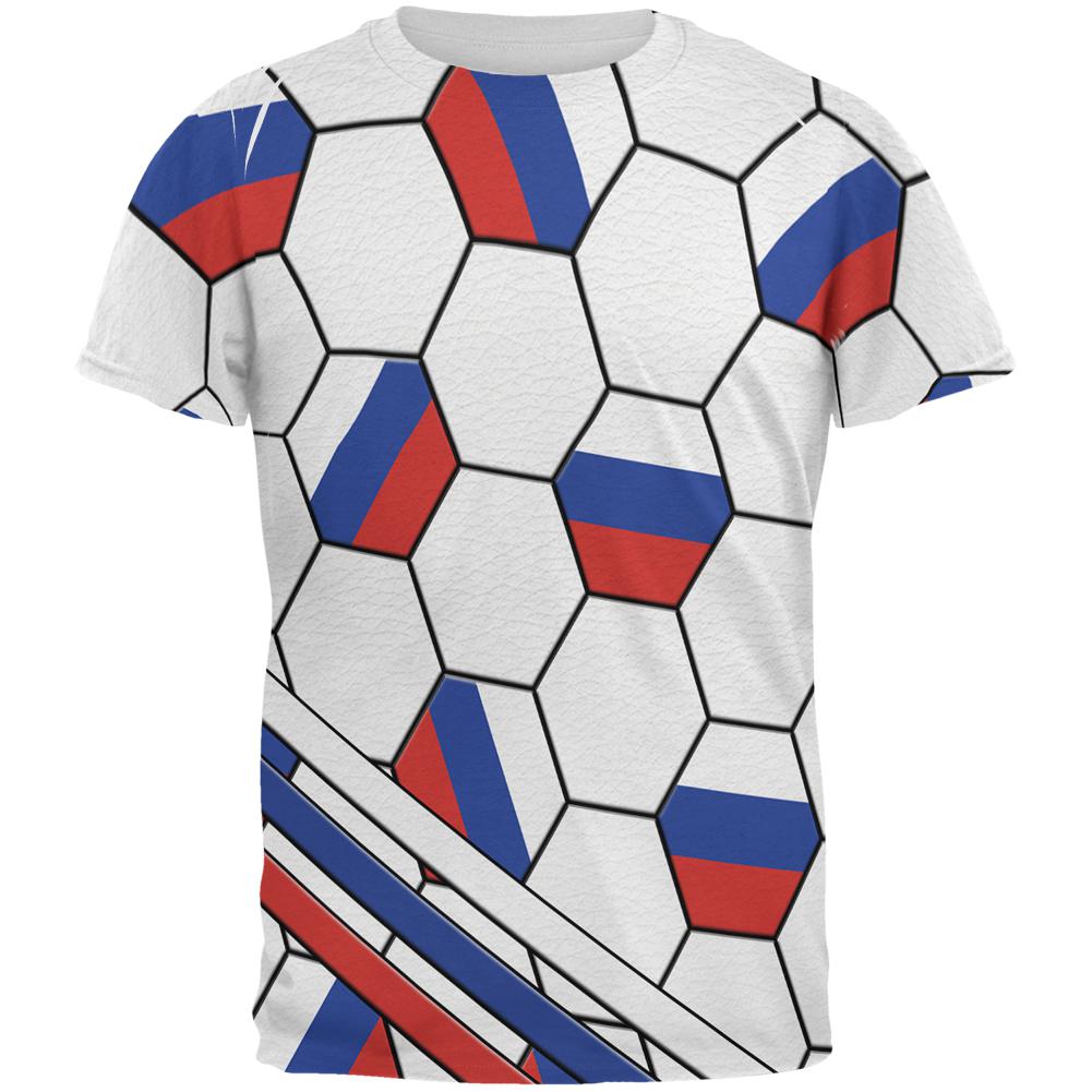 World Cup Russia Soccer Ball All Over Mens T Shirt Men's T-Shirts Old Glory 2XL Multi 