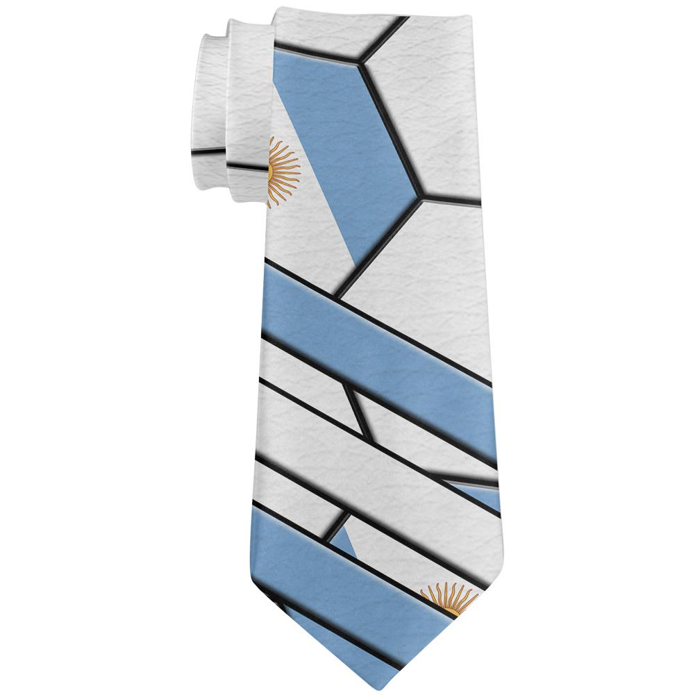 World Cup Argentina Soccer Ball All Over Neck Tie Ties Old Glory OS Multi 