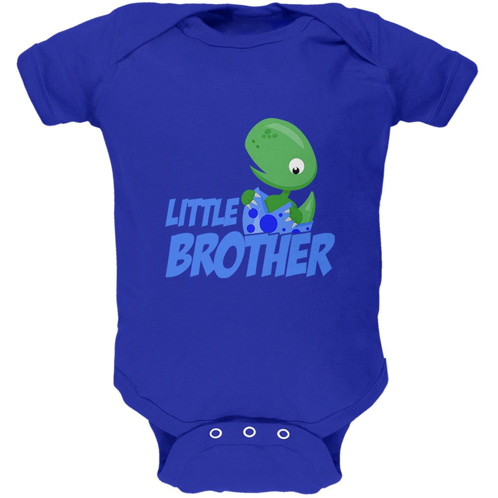 Little Brother Dinosaur Soft Baby One Piece Baby One Piece Old Glory 0-3M Blue 