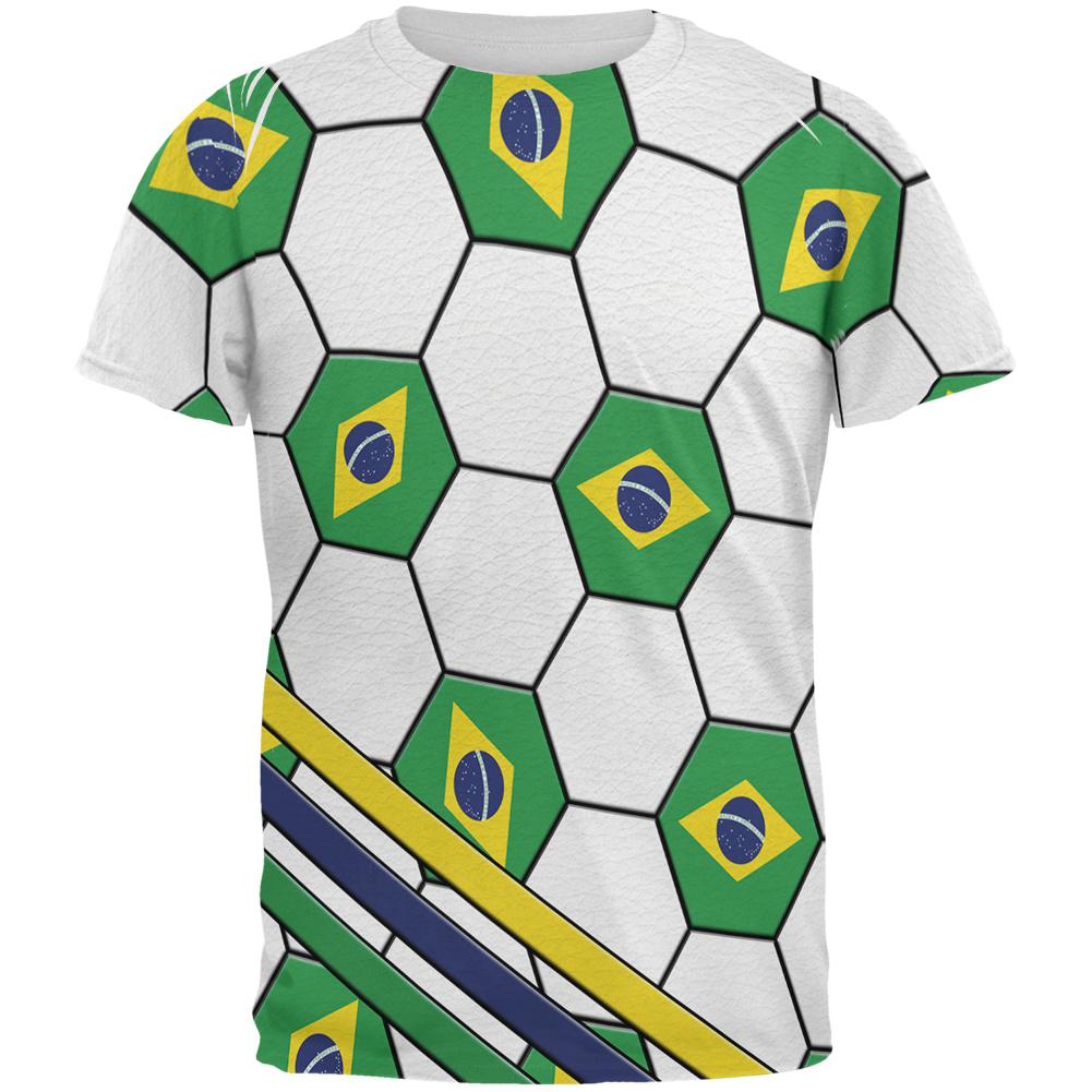 World Cup Brazil Soccer Ball All Over Mens T Shirt Men's T-Shirts Old Glory 2XL Multi 