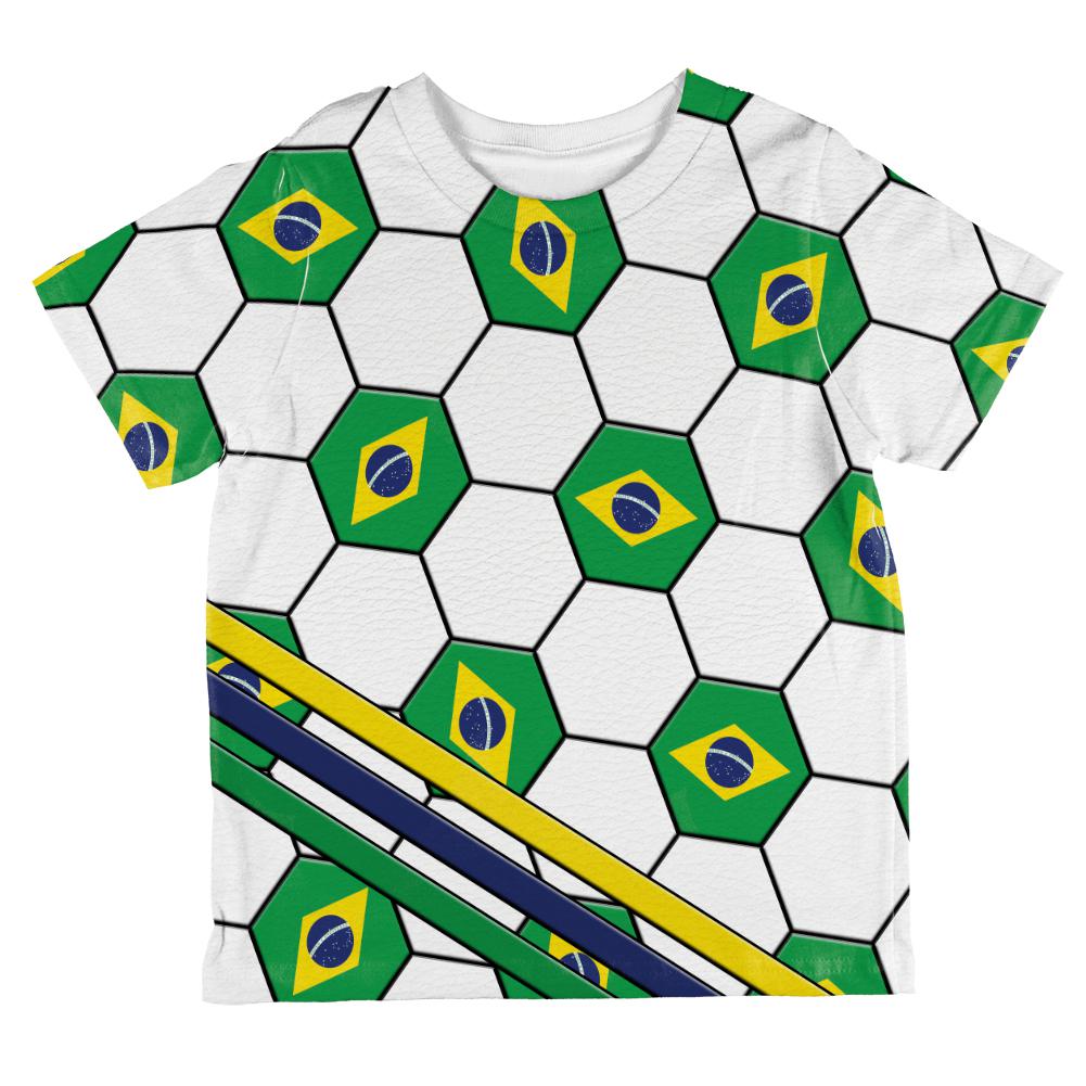 World Cup Brazil Soccer Ball All Over Toddler T Shirt Toddler T-Shirts Old Glory 2T Multi 